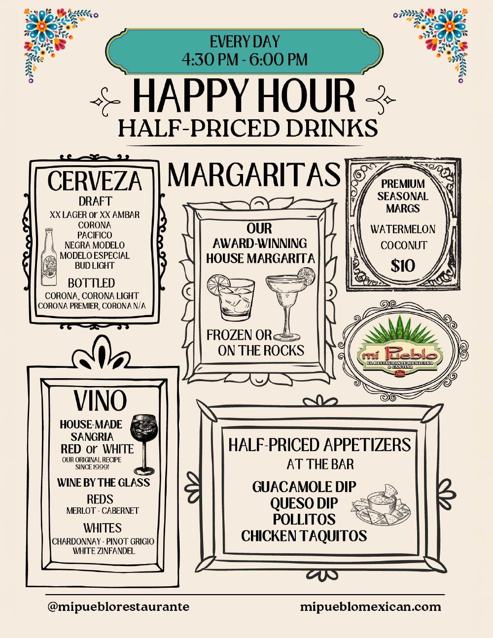 Mi Pueblo Mexican Menu