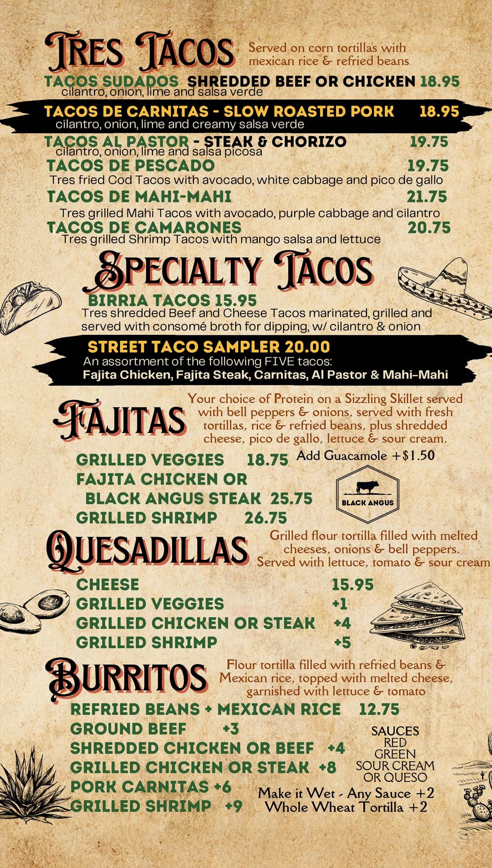 Mi Pueblo Combination Menu